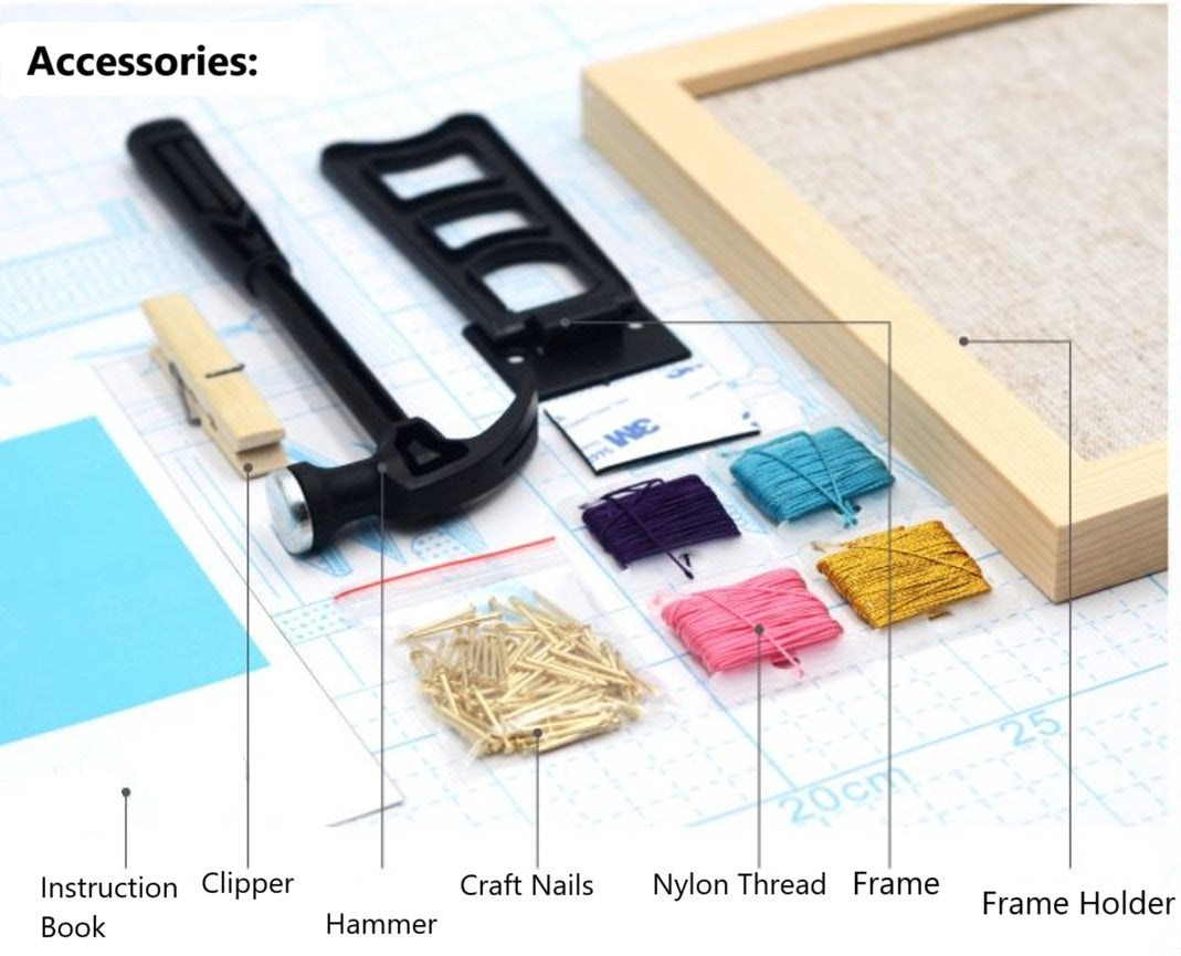 Get creative this holiday season with our Christmas DIY Gift 3D String Painting Kit! This all-in-one package includes colorful strings, vibrant nails, a hammer, and a photo frame, along with easy instructions. Perfect for crafters of all levels, this engaging project lets you create unique, personalized decorations that will impress friends and family. Add a touch of handmade charm to your celebrations!