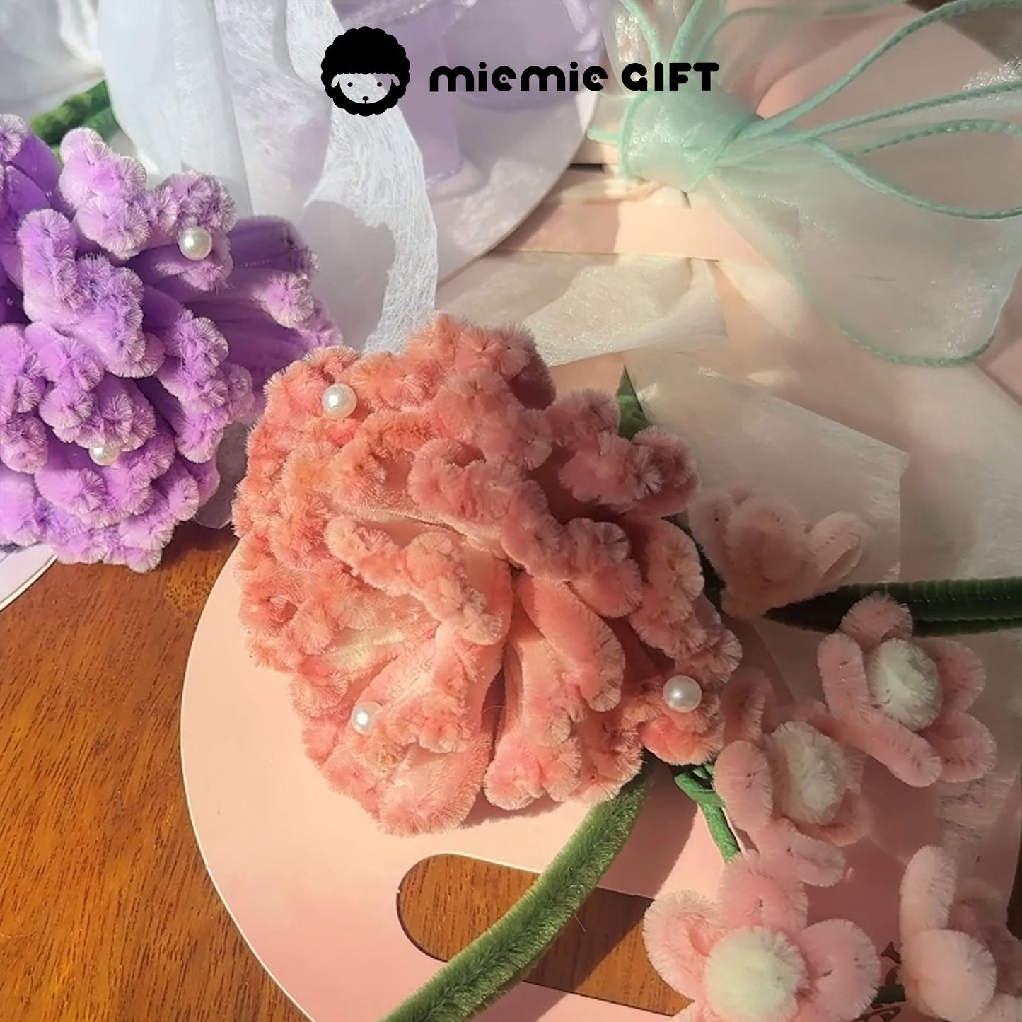 Kit de bricolage pour bouquet de fleurs avec cure-pipes
