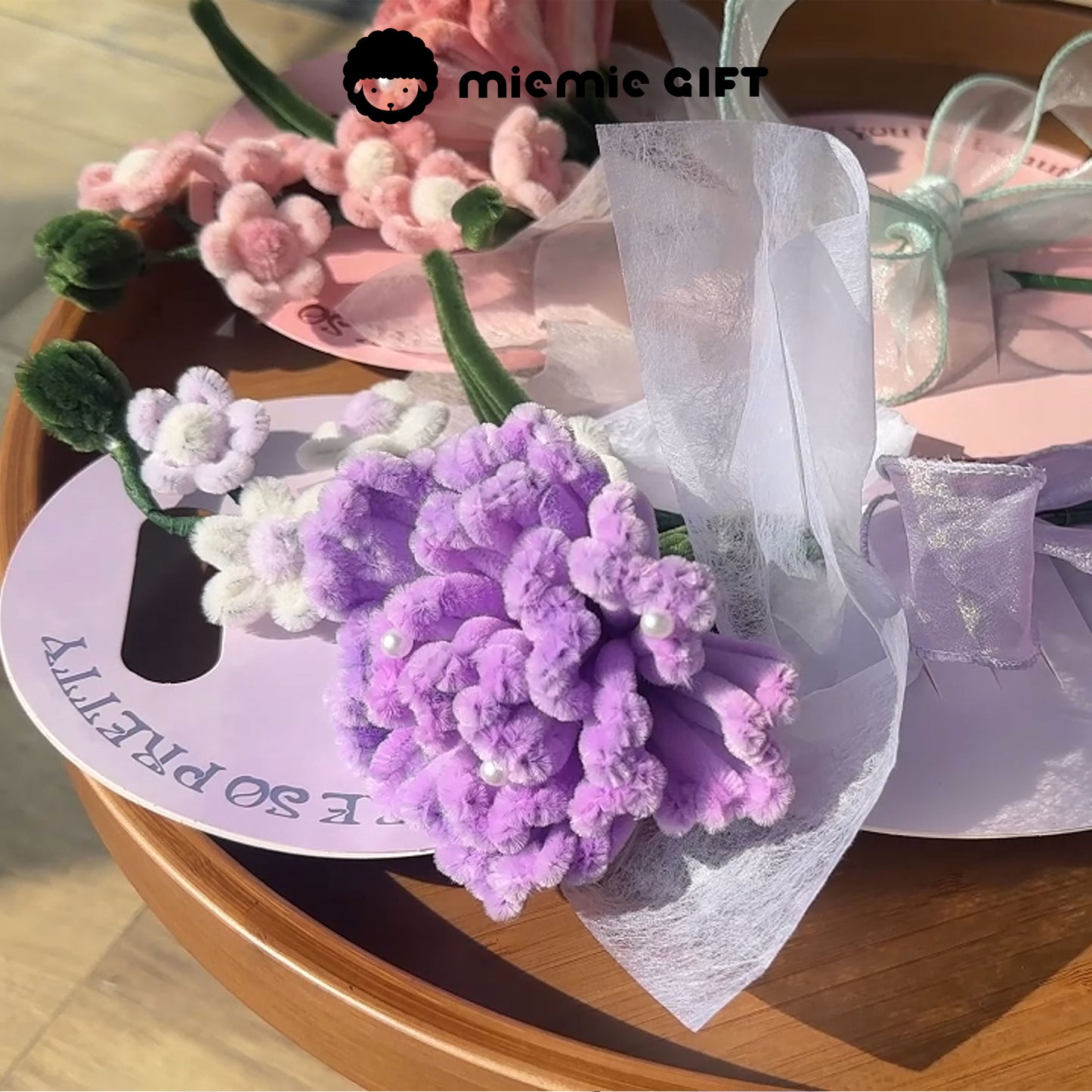 Kit de bricolage pour bouquet de fleurs avec cure-pipes
