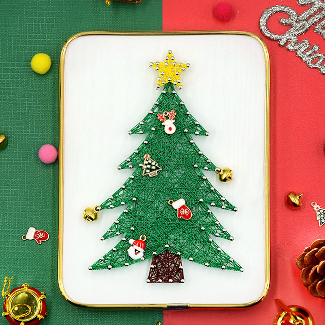 Get creative this holiday season with our Christmas DIY Gift 3D String Painting Kit! This all-in-one package includes colorful strings, vibrant nails, a hammer, and a photo frame, along with easy instructions. Perfect for crafters of all levels, this engaging project lets you create unique, personalized decorations that will impress friends and family. Add a touch of handmade charm to your celebrations!
