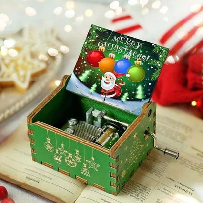 Experience the enchanting charm of our Christmas Wooden Rotating Hand-Crank Music Box, beautifully crafted to evoke nostalgia and warmth during the holiday season. Featuring a delightful design with intricate carvings and a mesmerizing rotating scene, this octave box plays a classic festive tune with a simple turn of the hand crank. Perfect as a unique gift or a festive decor piece, it will undoubtedly bring joy and a touch of magic to your Christmas celebrations.