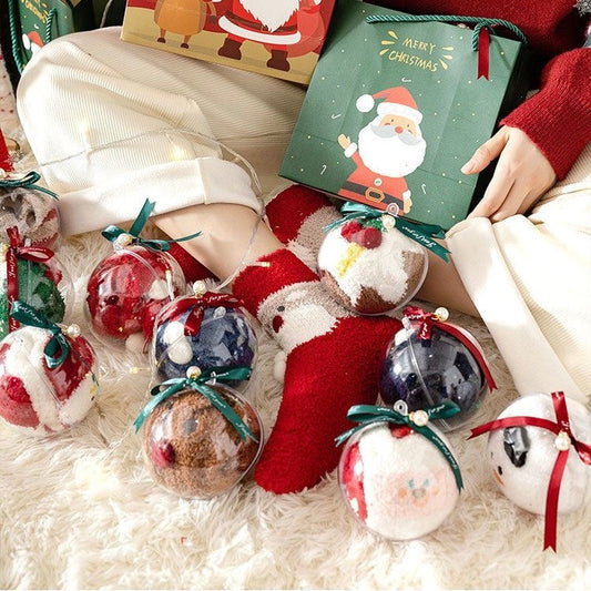 Cozy Christmas Socks in Ornament Ball – Perfect Holiday Gift