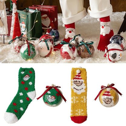Cozy Christmas Socks in Ornament Ball – Perfect Holiday Gift