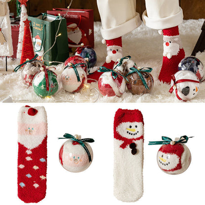 Cozy Christmas Socks in Ornament Ball – Perfect Holiday Gift