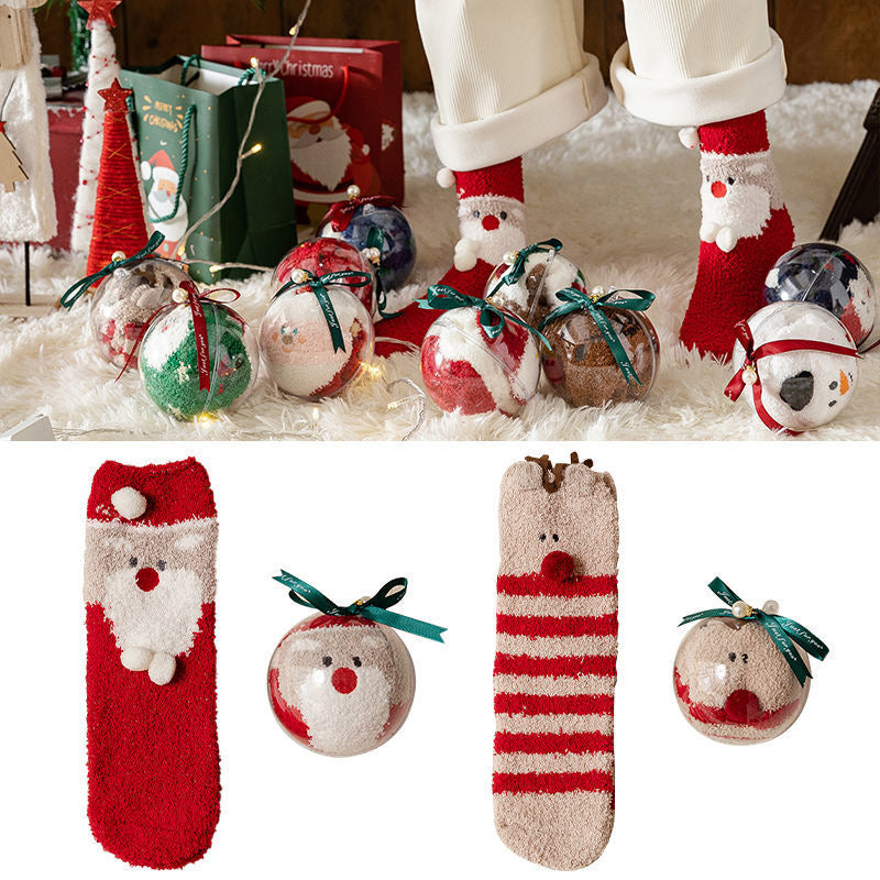 Cozy Christmas Socks in Ornament Ball – Perfect Holiday Gift