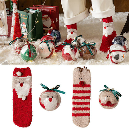 Cozy Christmas Socks in Ornament Ball – Perfect Holiday Gift