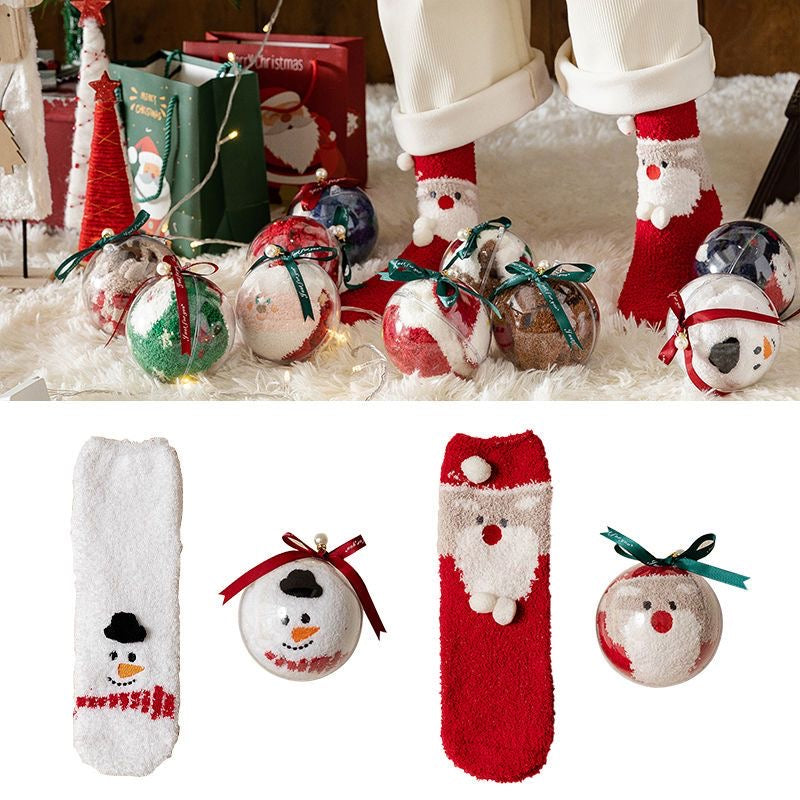 Cozy Christmas Socks in Ornament Ball – Perfect Holiday Gift