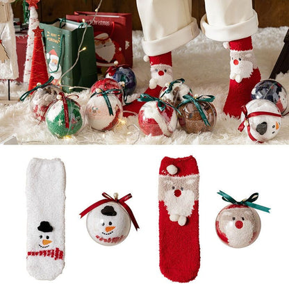 Cozy Christmas Socks in Ornament Ball – Perfect Holiday Gift