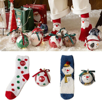 Cozy Christmas Socks in Ornament Ball – Perfect Holiday Gift