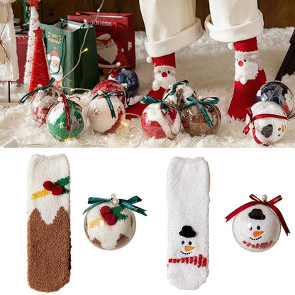 Cozy Christmas Socks in Ornament Ball – Perfect Holiday Gift