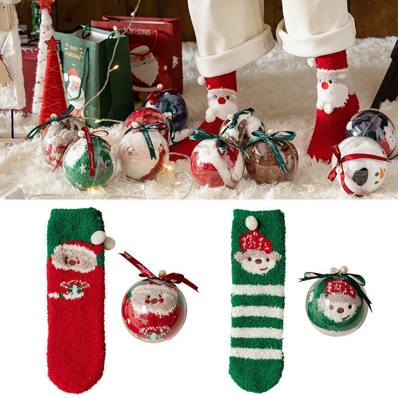 Cozy Christmas Socks in Ornament Ball – Perfect Holiday Gift