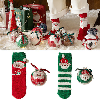 Cozy Christmas Socks in Ornament Ball – Perfect Holiday Gift