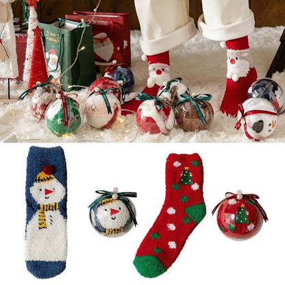 Cozy Christmas Socks in Ornament Ball – Perfect Holiday Gift