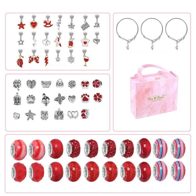 Unleash your child's creativity with our Children DIY Bracelet Pendant Beading Accessories! This delightful jewelry-making kit features colorful crystal beads and charming pendants, perfect for crafting unique bracelets that reflect their personal style. Ideal as a gift for birthdays or special occasions, it encourages imaginative play while developing fine motor skills and artistic expression.

Package include: 1 gift box, 3 bracelets, 20 pendants, 20 accessories, 20 colorful pearls