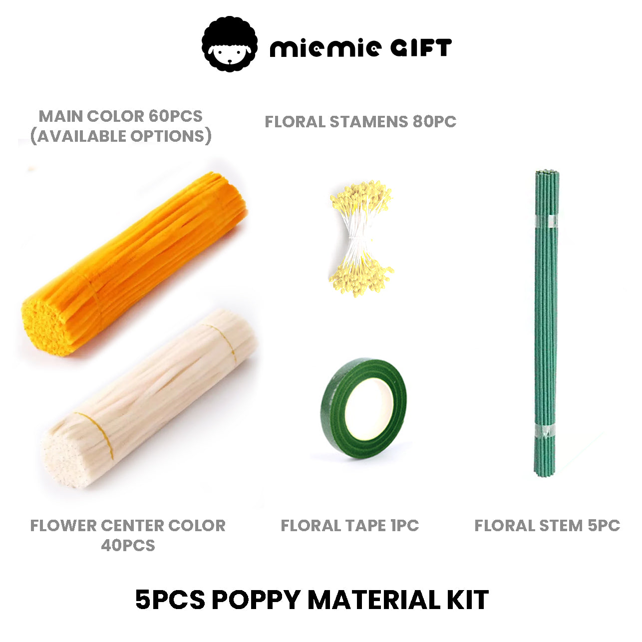 Kit de manualidades para hacer ramo de flores con limpiapipas
